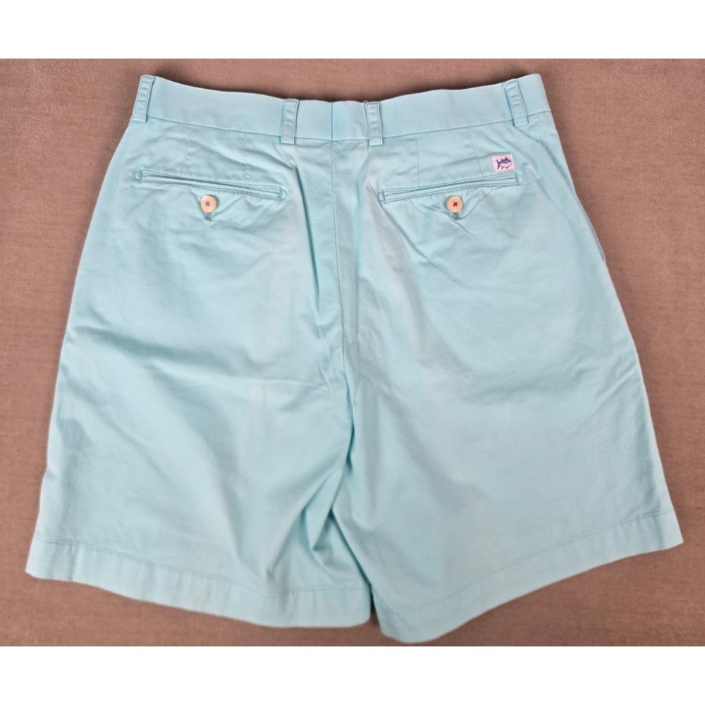 Southern Tide Mens Channel Marker II Shorts Aqua Blue Size 34 Flat Front 7410F